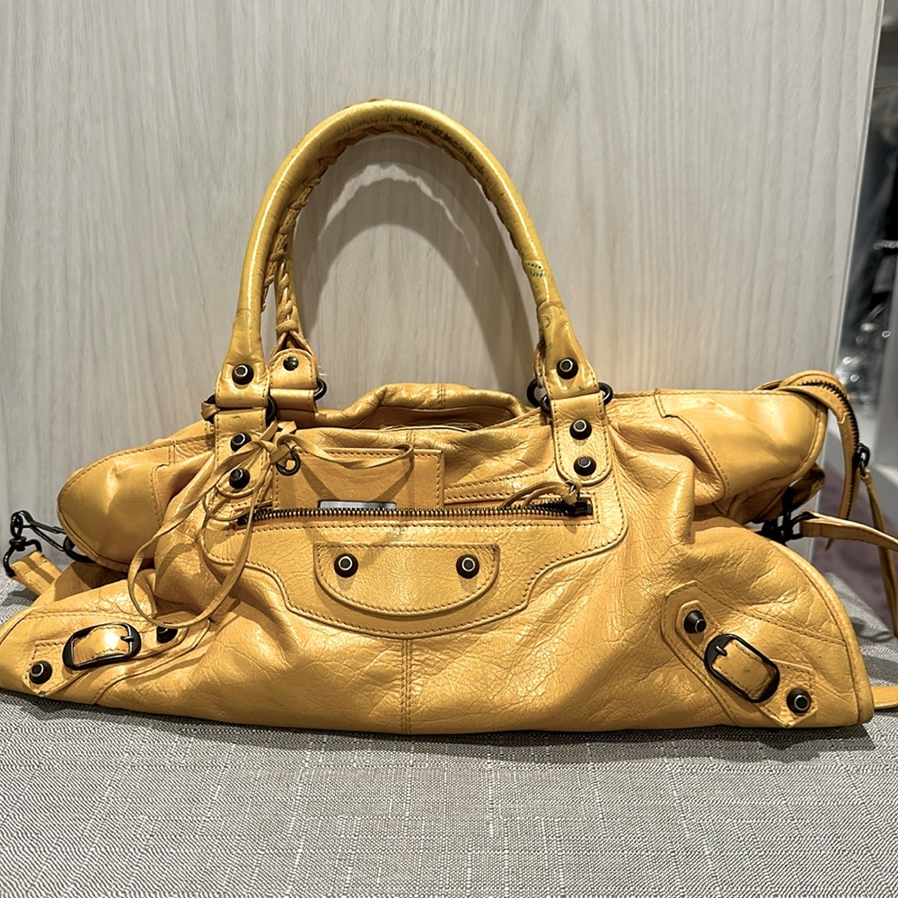 Balenciaga yellow bag